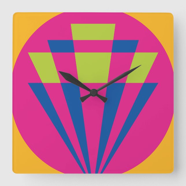 GEOMESKY DIAMOND BY MASANSER PIXELAT SQUARE WALL CLOCK (Front)