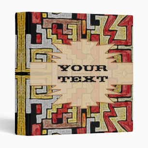 Geomethric Tribal/Ethnic Pattern Binder