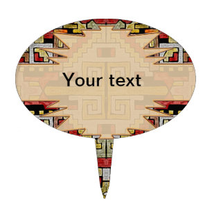 Geomethric Tribal/Ethnic Pattern Cake Topper