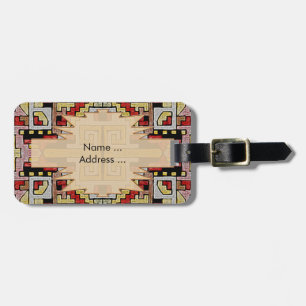 Geomethric Tribal/Ethnic Pattern Luggage Tag