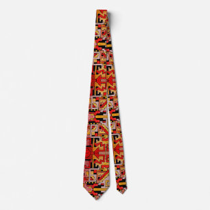 Geomethric Tribal/Ethnic Pattern Neck Tie