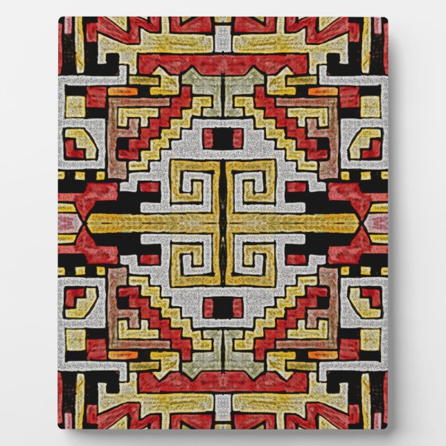 Geomethric Tribal/Ethnic Pattern Plaque (Front)