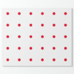 Geometic Red Polka Dots Patterns Custom White Wrapping Paper<br><div class="desc">Designed with red patterns in solid white background. You may change to any background color as you wish. Great for birthdays,  holidays or any celebrations or events!</div>