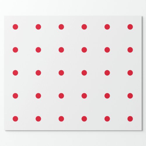 Geometic Red Polka Dots Patterns Custom White Wrapping Paper