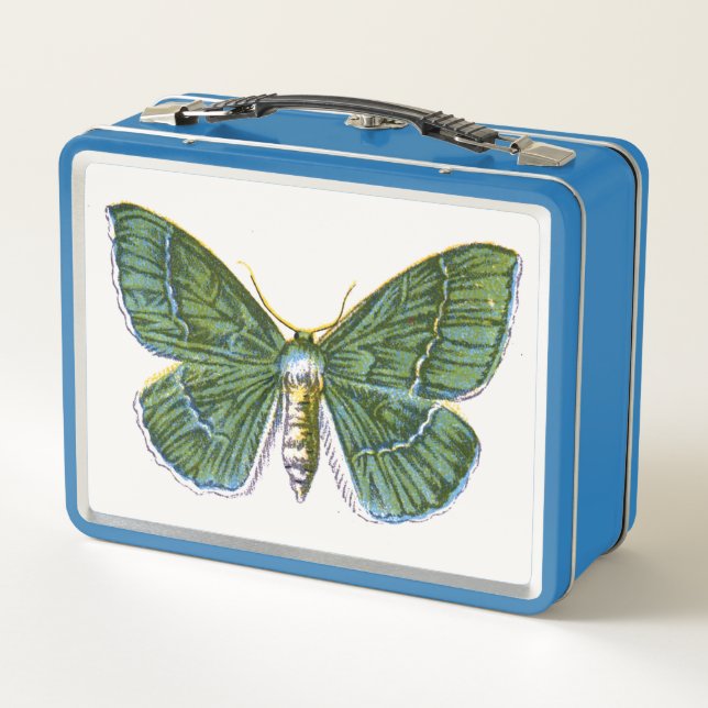 Geometra papilionaria - The Large Emerald Moth Metal Lunch Box (Back)