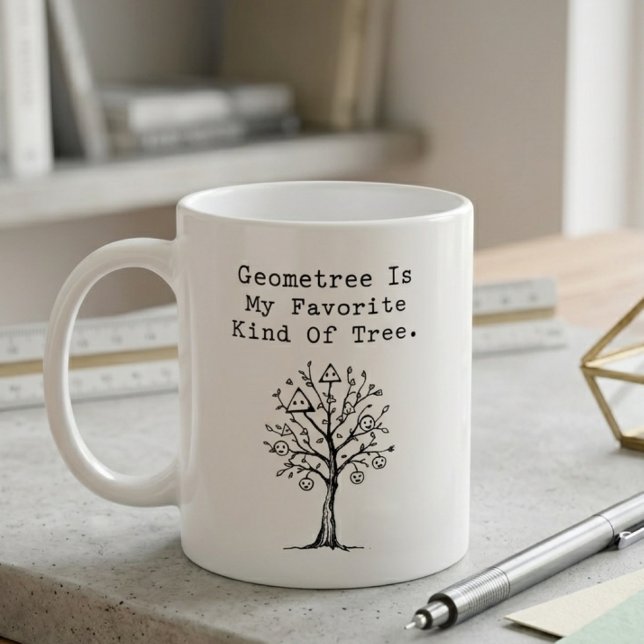 Geometree Favorite Tree Funny Math Nature Design Coffee Mug (Creator Uploaded)