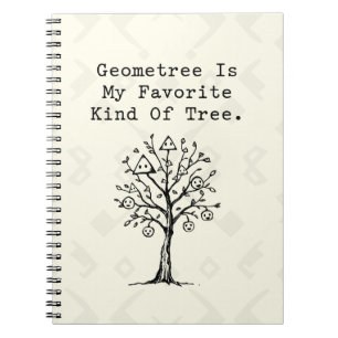 Geometree Favorite Tree Funny Math Nature Design Notebook