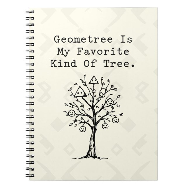 Geometree Favorite Tree Funny Math Nature Design Notebook (Front)