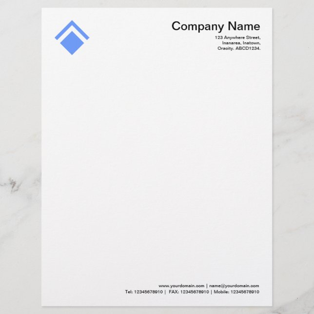 Geometric 01 - Baby Blue Letterhead (Front)