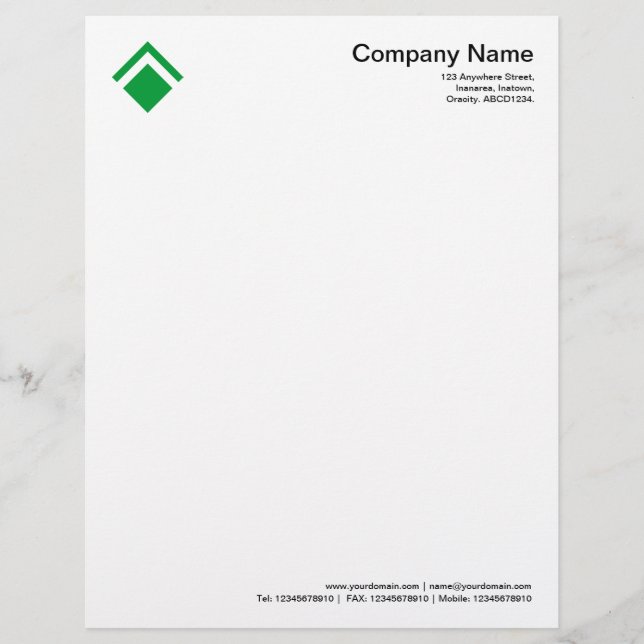 Geometric 01 - Grass Green Letterhead (Front)