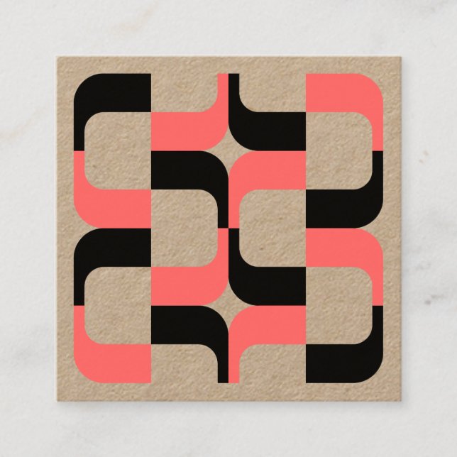 Geometric 020614 square business card (Front)