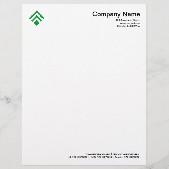 Geometric 02 - Grass Green Letterhead (Front)