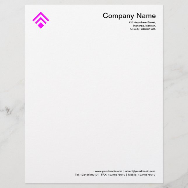Geometric 02 - Magenta Letterhead (Front)