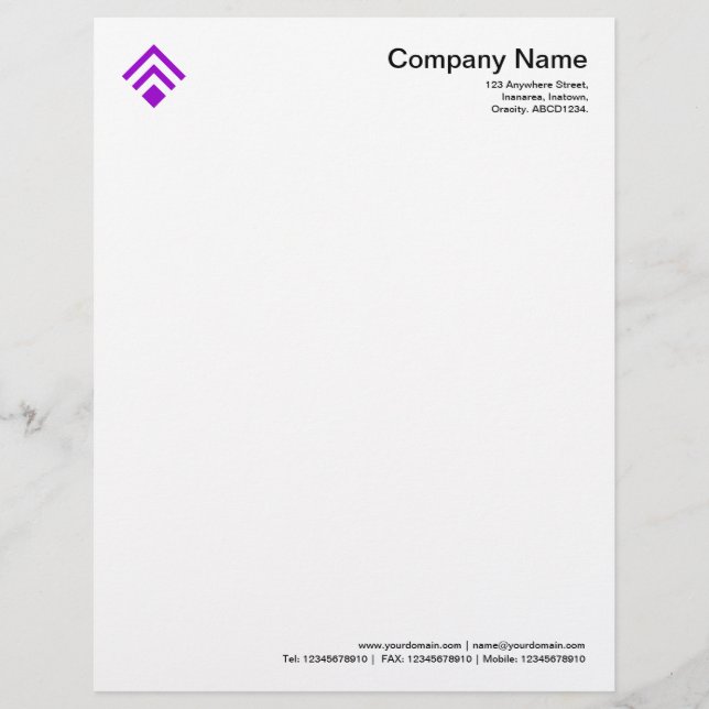 Geometric 02 - Purple Letterhead (Front)