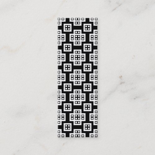 Geometric 030614 _ White on Black Mini Business Card