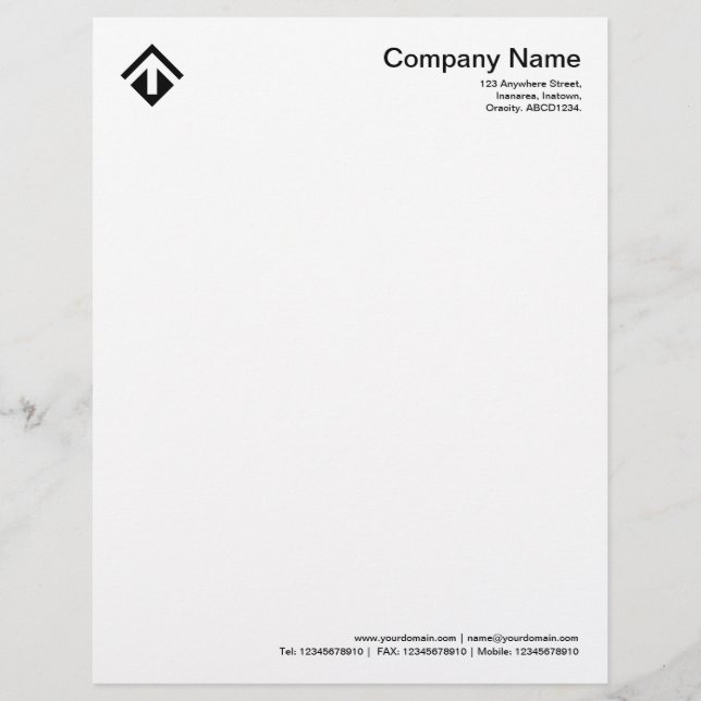 Geometric 03 - Black Letterhead (Front)