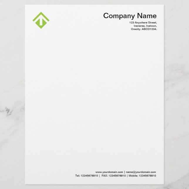 Geometric 03 - Martian Green Letterhead (Front)