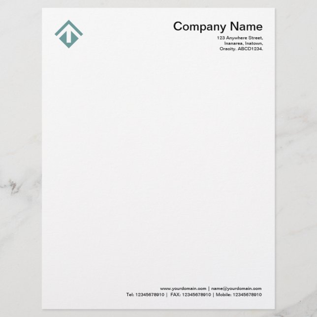 Geometric 03 - Ocean Green Letterhead (Front)