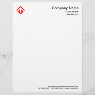 Geometric 03 - Red Letterhead