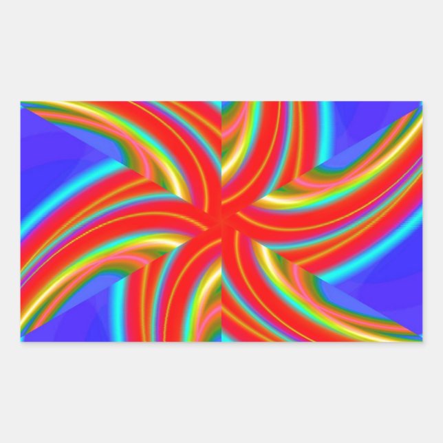 Geometric 160614 (04) rectangular sticker (Front)