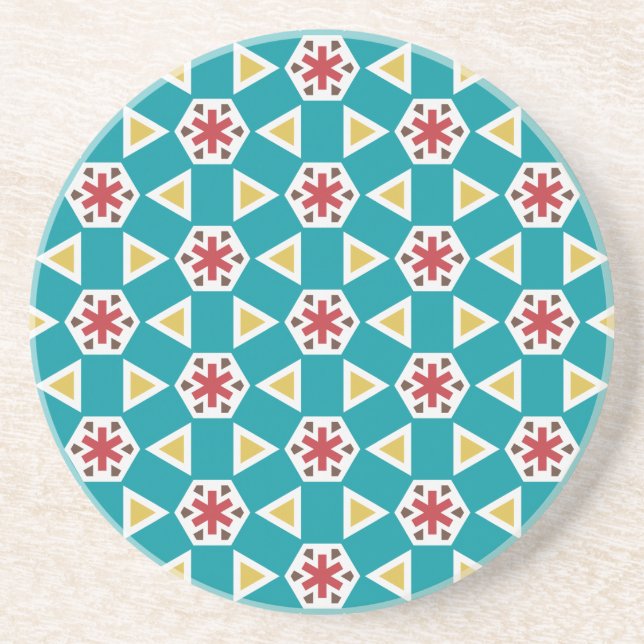 Geometric 230614 (01) sandstone coaster (Front)