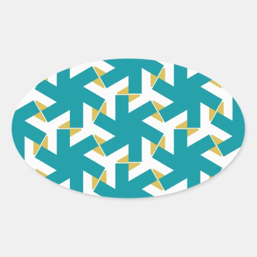 Geometric 230614 03 oval sticker