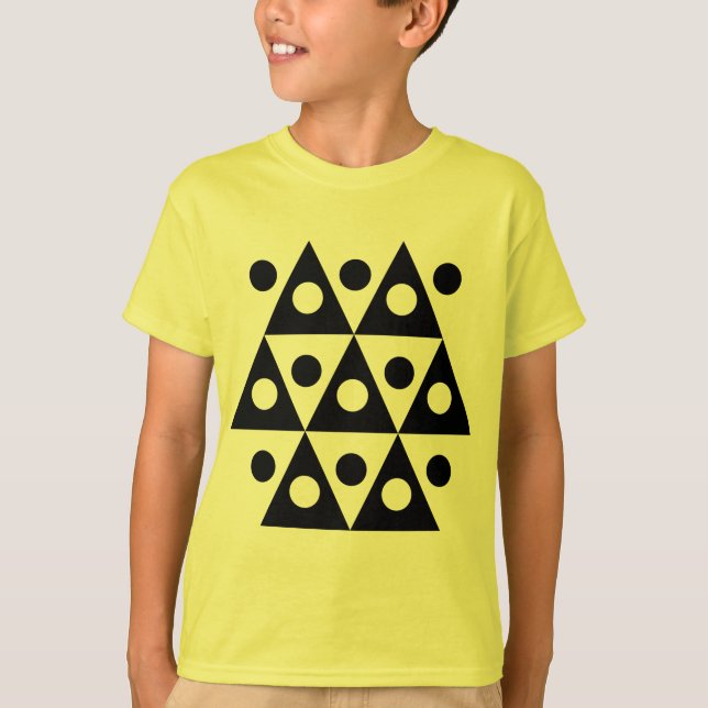 Geometric 260514 - Black T-Shirt (Front)