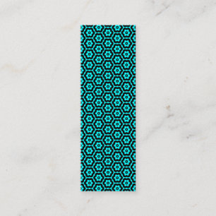 Geometric 280514 (03) - Black on Cyan Mini Business Card