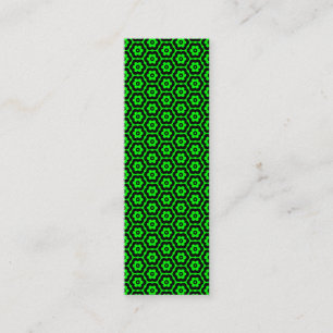 Geometric 280514 (03) - Black on Green Mini Business Card