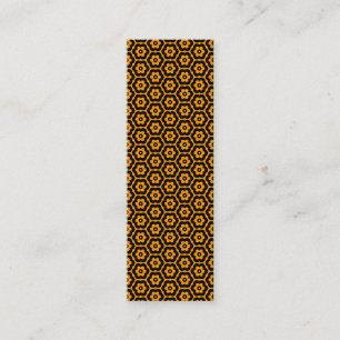 Geometric 280514 (03) - Black on Orange Mini Business Card