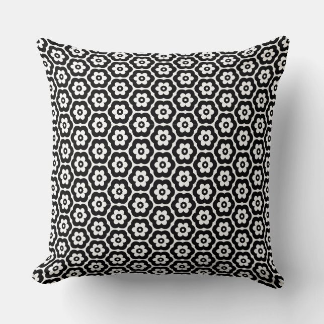 Geometric 280514 (03) - Black Throw Pillow (Front)