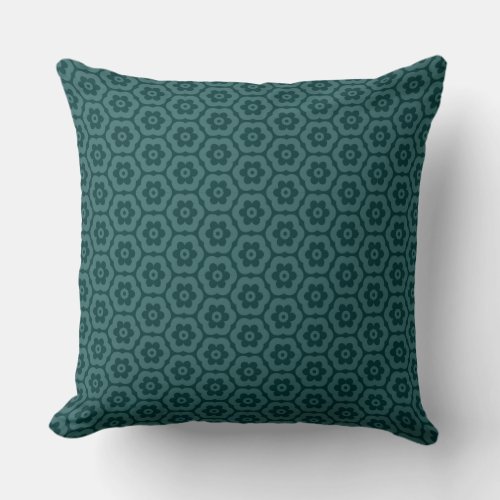 Geometric 280514 03 _ Moss Green on Dk Moss Throw Pillow