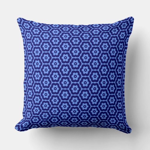 Geometric 280514 03 _ Shades of Blue 02 Throw Pillow