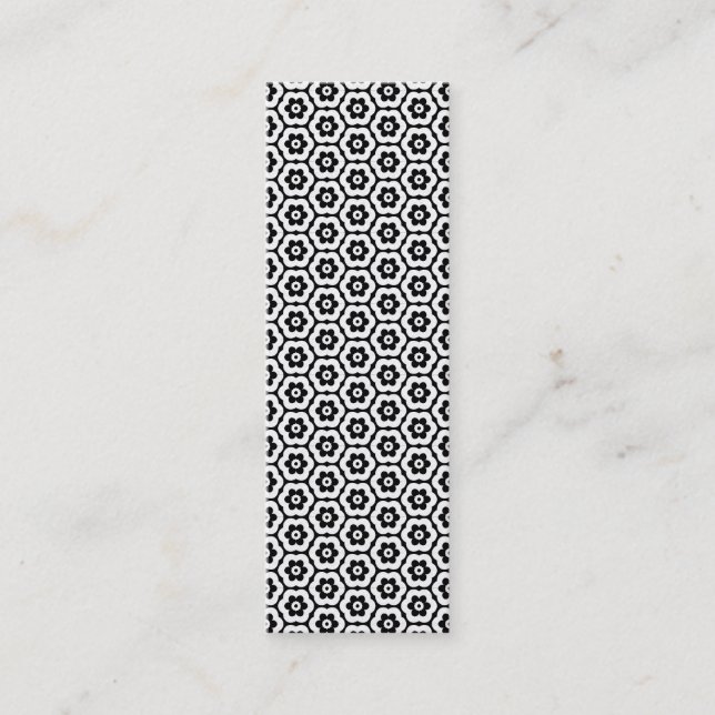 Geometric 280514 (03) - White on Black (Gold) Mini Business Card (Front)