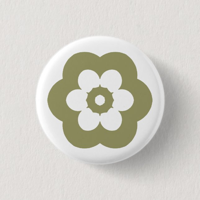 Geometric 290514 (3) - Khaki on White Button (Front)