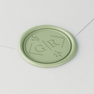 Geometric 2-Letter Monogram Wax Seal Sticker