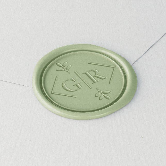 Geometric 2-Letter Monogram Wax Seal Sticker (Creator Uploaded)