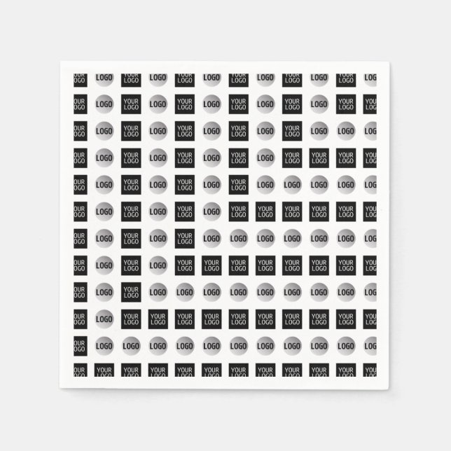 Geometric 2 Logo Pattern Design Napkins (Front)