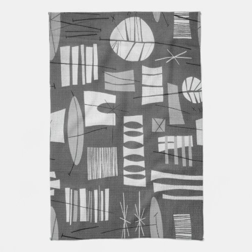 GEOMETRIC 2 MoJo Kitchen Towel _ GREY LAGOON