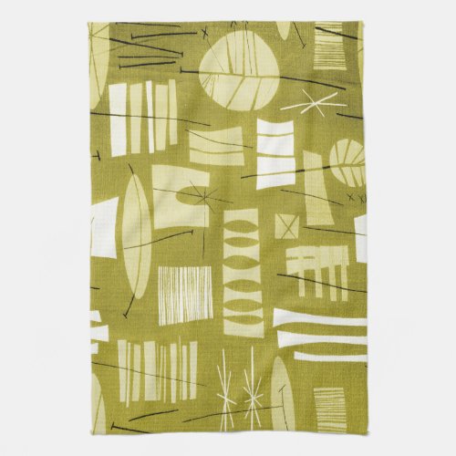 GEOMETRIC 2 MoJo Kitchen Towel _ LEMON YELLOW