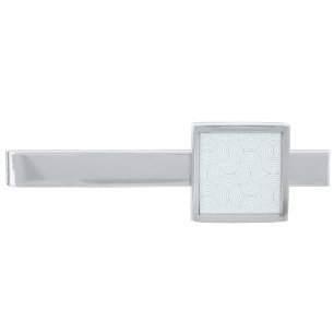 geometric #2 silver finish tie bar