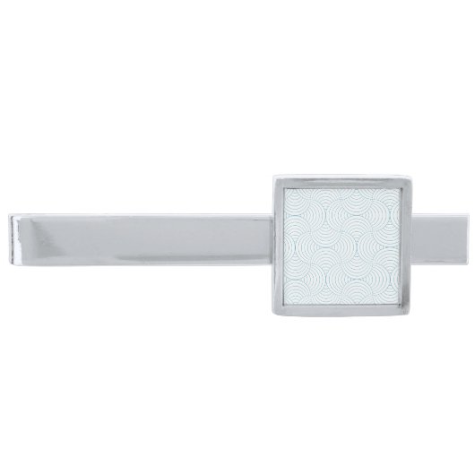 geometric #2 silver finish tie bar (Front)