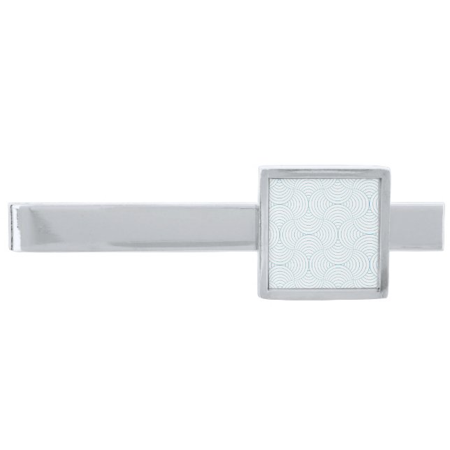 geometric #2 silver finish tie bar (Front)
