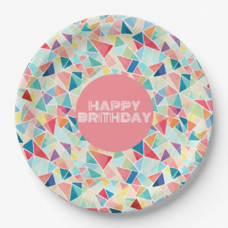 Geometric 2K Pattern Pair of Flip Flops Paper Plates