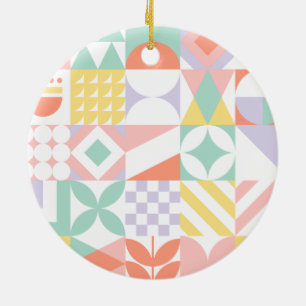 geometric #32 ceramic ornament