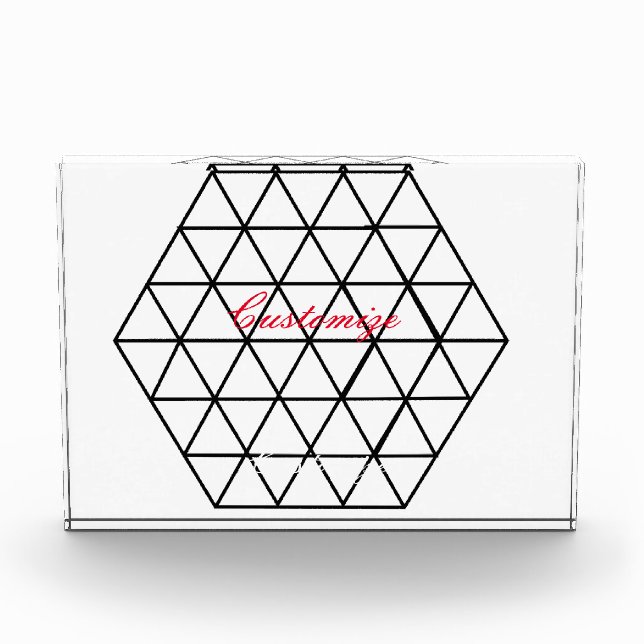Geometric 3-D Cube Thunder_Cove Acrylic Award (Front)