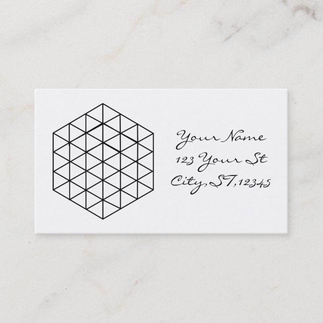 Geometric 3-D Cube Thunder_Cove Business Card (Front)