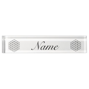 Geometric 3-D Cube Thunder_Cove Desk Name Plate
