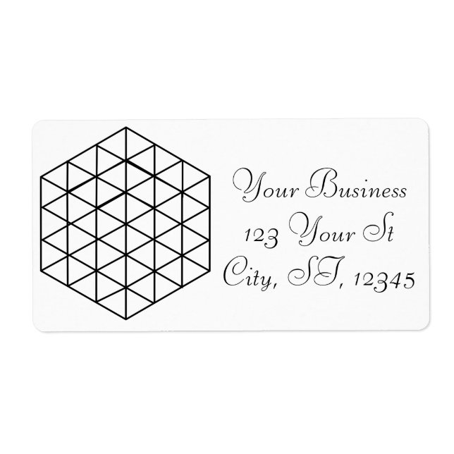 Geometric 3-D Cube Thunder_Cove Label (Front)