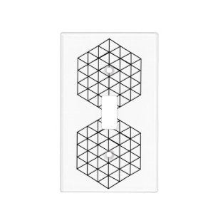 Geometric 3-D Cube Thunder_Cove Light Switch Cover